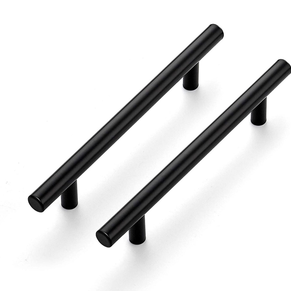 24pc Matte Black Stainless Steel Cabinet Handles 7.38'' Length, 5'' Hole Center
